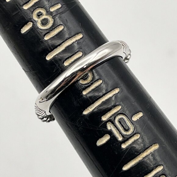 Judith Ripka Sterling Silver 925 CZ Dangle Heart Charm Ring Sz 9 - Picture 9 of 9